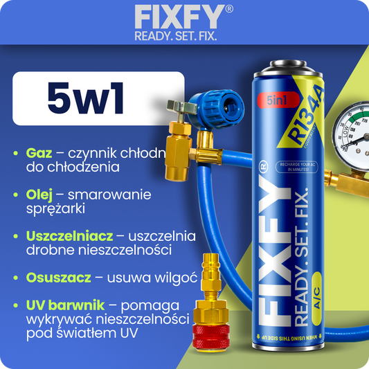 FIXFY Zestaw 5w1 z przewodem + adapter HP/LP